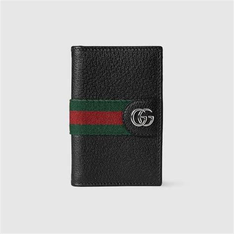 Ophidia long card case in black soft leather | GUCCI® US