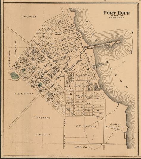 Port Hope, Michigan 1875 Old Town Map Custom Print - Huron Co. - OLD MAPS
