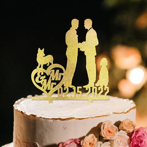Buy Grooms With Dog And Cat Silhouette Cake Topper with Sphynx Cat And ...