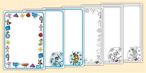 👉 Maths Full Page Borders (teacher made) - Twinkl