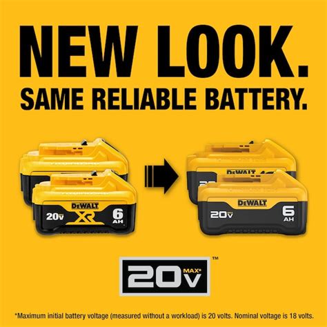 DEWALT 20-V 2-Pack Lithium-ion Battery (6 Ah) DCB206-2 at Lowes.com