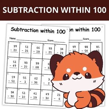 Image result for Subtract Using Column Method 100