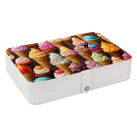 Ice Cream Jewelry Box Organizer Storage Box with Removable Compartment ...