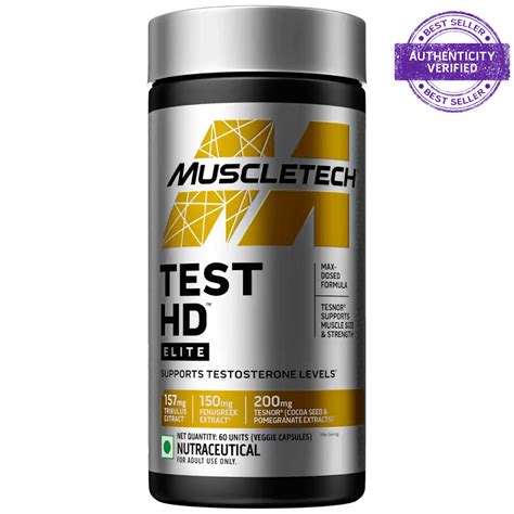 Muscletech Test HD Elite | Testosterone Booster | 60 Units – Pure Sure ...