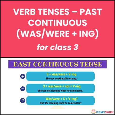 Class 3 English Worksheet on Past Continuous Tense | PlanetSpark