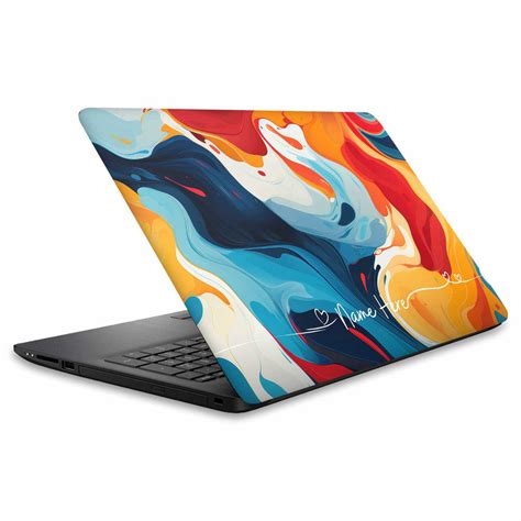 Fluid Waves Custom Name Laptop Skin – WrapCart Skins