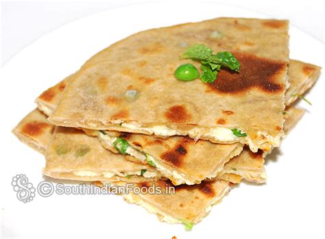 Cottage cheese green peas stuffed paratha | Muttar paneer paratha-Easy ...