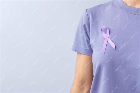 Cinta morada para el día del cáncer lupus pancreático esofágico mundo del cáncer testicular ...