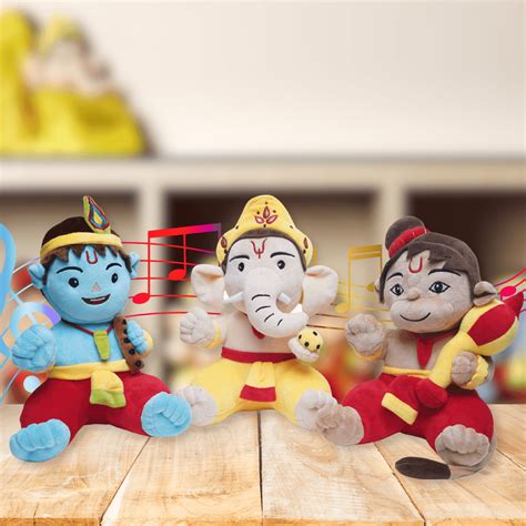 Sacred Mantra Chanting Baby Ganesha, Krishna, and Hanuman | Set of 3
