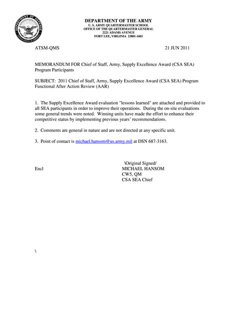 Army memorandum template: Fill out & sign online | DocHub