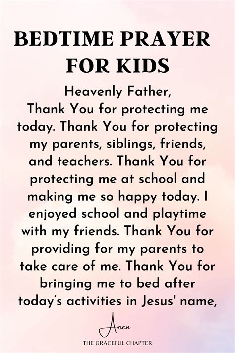 Bedtime Prayers for Kids