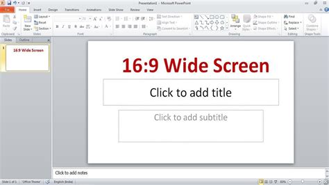 How To Set 16:9 Resolution In Powerpoint Presentation | Wide Screen ...