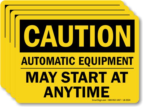 Image result for Machine Guarding Sticker Equipment Starts Automatically