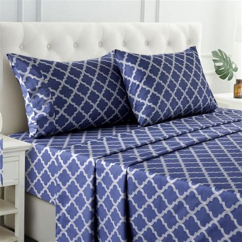 Amazon.com: Lux Decor Full Size Bed Sheets Set, 4-Pc, Breathable Hotel ...