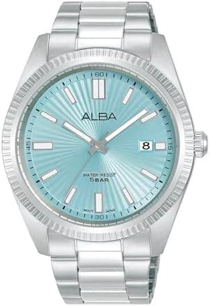 Alba Analogue Blue Dial Men's Stainless Steel Watch-As9S71X1 : Amazon ...