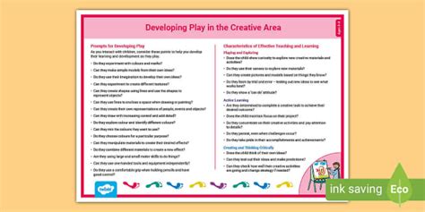 EYFS Creative Area 3-4 Next Steps Poster (teacher made)