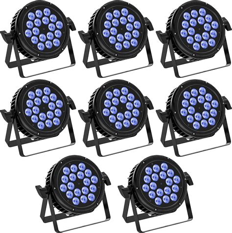 Buy 8 Pack Waterproof Stage Lights, 180W RGBW LED Par Light, LED DJ PAR ...