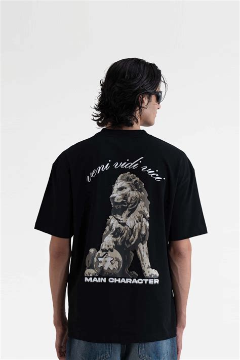 Buy Veni Vidi Vici Black Oversized T-Shirt Online in India at Best Price