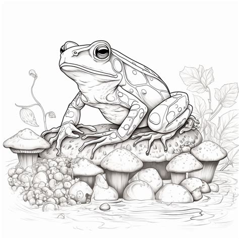 Coloring Pages For Frog Detailed