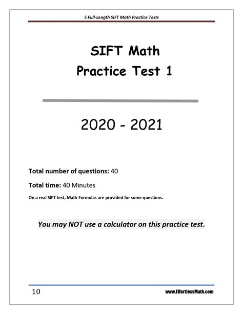 5 Full-Length SIFT Math Practice Tests: The Practice You Need to Ace ...