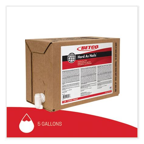 Betco Hard As Nails Floor Finish, 5 Gal Bag-in-box