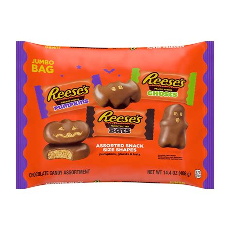 Reese's Assorted Milk Chocolate Peanut Butter Halloween Candy, Jumbo ...