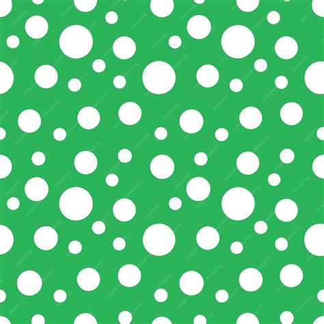 Polka dot seamless pattern background green and white dot texture vector illustration | Premium ...