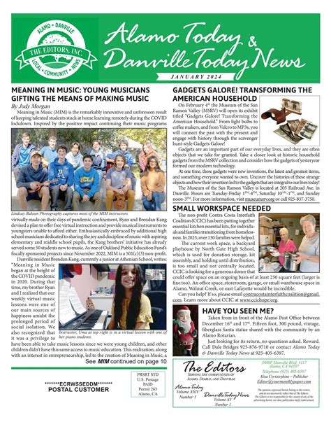 2024 JANUARY ~ Alamo Today & Danville Today News by The Editors, Inc ...