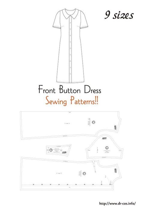 Image result for Button Front Dress Free Patterns