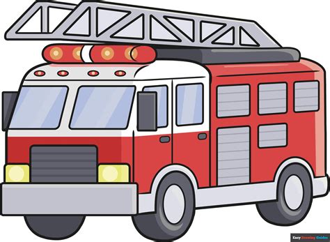 How To Draw A Real Fire Truck