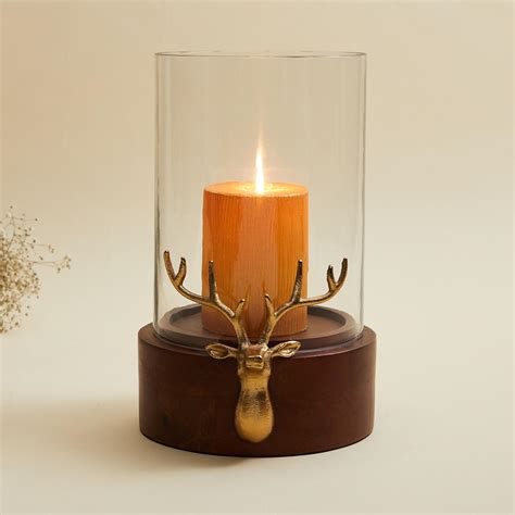 Buy Tropical Paradise Glass Reindeer Hurricane Candle Holder from Home ...