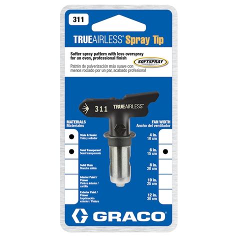 Graco TrueAirless 311 0.011-in Hole 0.65-in Length Paint Sprayer Tip ...