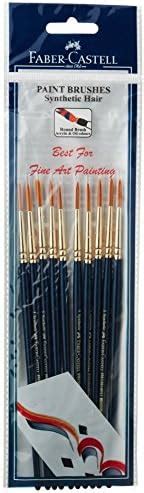 Faber-Castell Paint Brush - Synth Hair Round, Size-5 (Pack of 10 ...