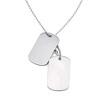 Yellow Chimes Pendant for Men and Boys Silver Dog Tag for Men ...
