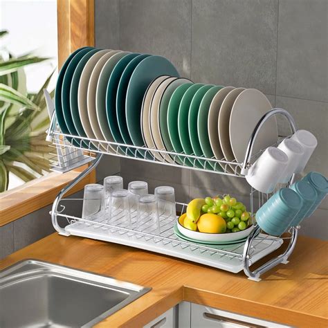 13 Unbelievable 2 Tier Dish Drying Rack for 2023 | CitizenSide