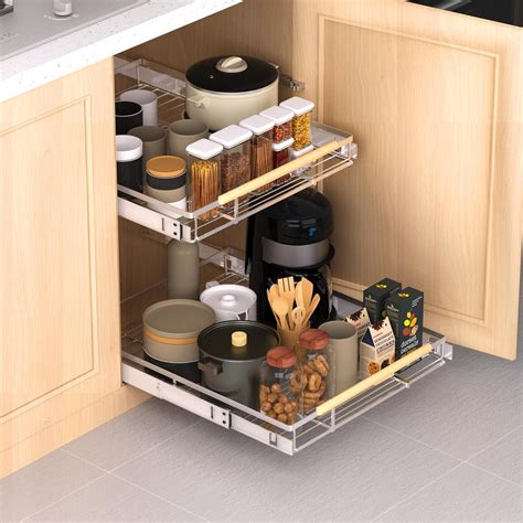 KIKIBRO Expandable Pull Out Drawer Cabinet Organizer, India | Ubuy