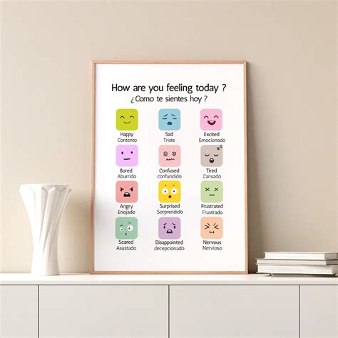 Bilingual Poster, Feelings Poster, Spanish Feelings Poster, How Are You ...