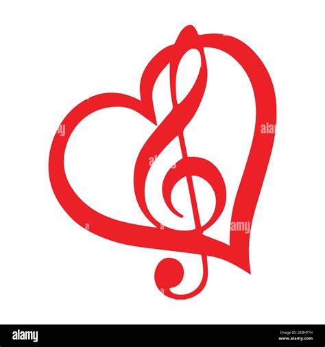 Heart bass clef music note hi-res stock photography and images - Alamy