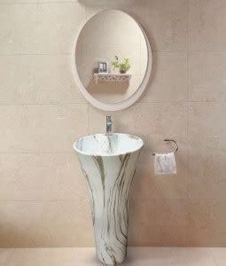 DELTA Pedestal Premium White Ceramic Wash Basin(M51) Pedestal Wash ...