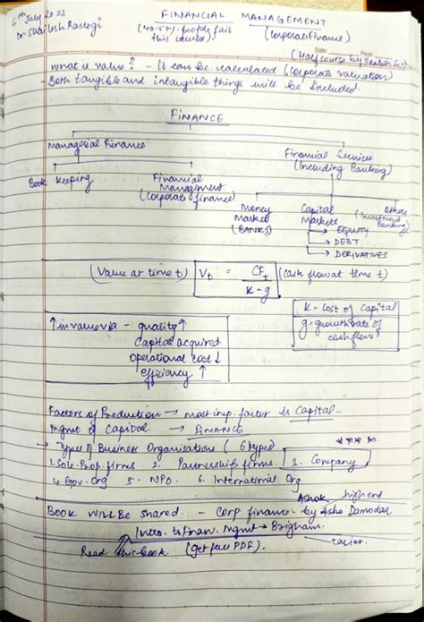 Financial mgmt notes - Financial Management - Studocu