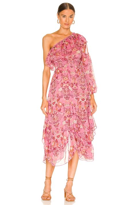 MISA Los Angeles Vola Dress in Cristobal Mirror | REVOLVE