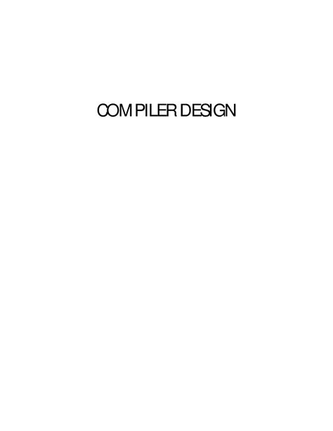 Notes UNIT1.pdf cd - COMPILER DESIGN Motivation • Why we study Compiler ...
