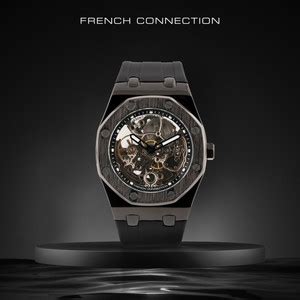 French Connection Automatic Watch Black Round Dial Mens Automatic Watch ...