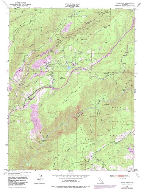 Dutch Flat topographic map 1:24,000 scale, California