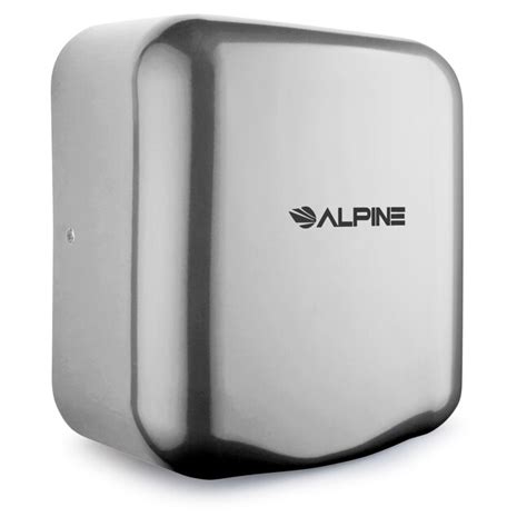 Alpine Industries Chrome Touchless Hand Dryer, 10-15 sec Dry Time, 100 ...