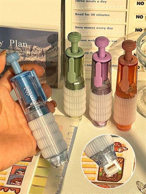 SHEIN 1pc 360° High Viscosity Rotating Press Gel Pen, Refillable, Large ...