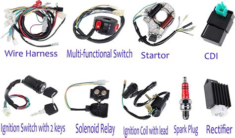 Buy Complete Wiring Harness Kit, ATV Wire Harness for 50cc 70cc 110cc ...