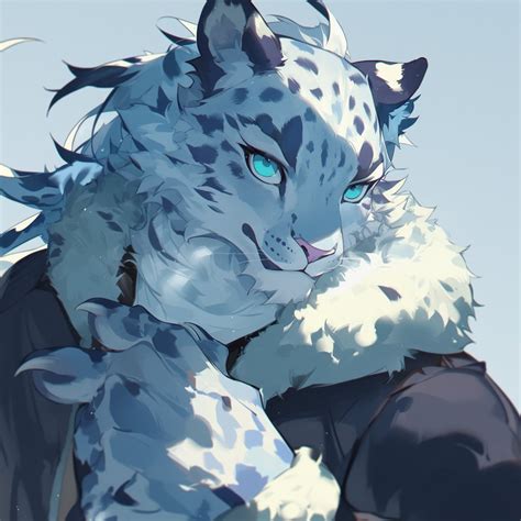 anthromorphic snow leopard furry art --niji Furry Art | furry.ai
