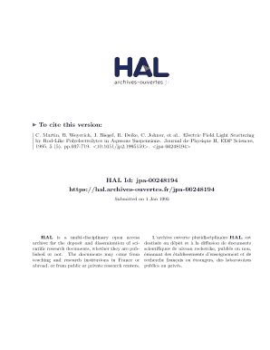 Fillable Online hal archives-ouvertes Electric Field Light Scattering ...