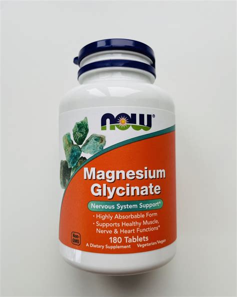 БАД Now Foods Magnesium glycinate (Магния глицинат) в таблетках | отзывы